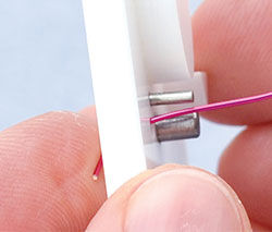 Wire being placed in jig plate